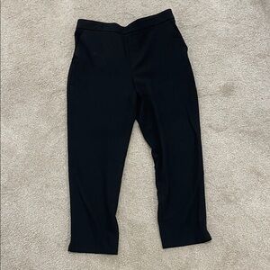 Banana Republic Black Cropped Straight-Leg Trousers